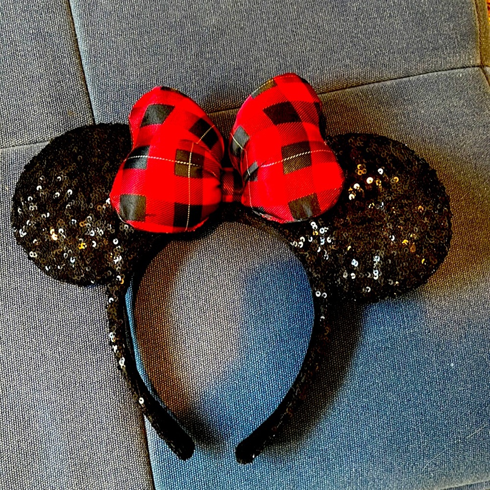Disney ears Red plaid